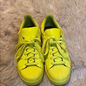 Exclusive Pharrell Williams Neon Yellow Adidas